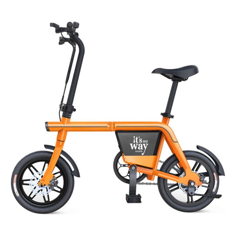 oranje 14 inch 250W opvouwbare ebike