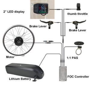 500W 전기 자전거 키트(배터리 포함)